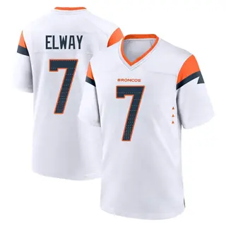 Denver Broncos Youth John Elway Game 2nd Jersey - White