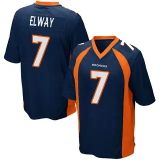 Denver Broncos Youth John Elway Game Alternate Jersey - Navy Blue