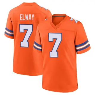 Denver Broncos Youth John Elway Game Alternate Mile High Collection 1977 Throwback Jersey - Orange
