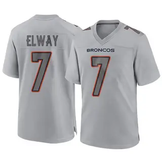 Denver Broncos Youth John Elway Game Atmosphere Fashion Jersey - Gray