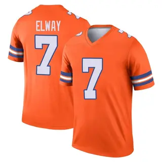 Denver Broncos Youth John Elway Legend Alternate Mile High Collection 1977 Throwback Jersey - Orange