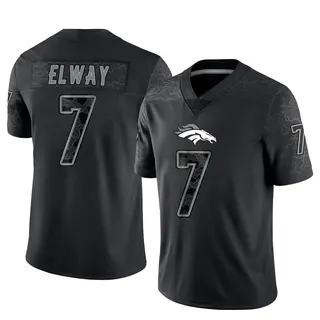Denver Broncos Youth John Elway Limited Reflective Jersey - Black