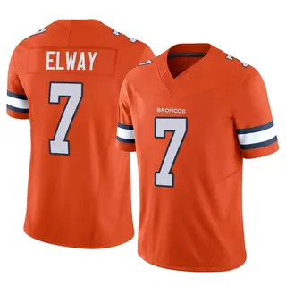 Denver Broncos Youth John Elway Limited Vapor F.U.S.E. Jersey - Orange