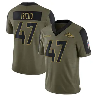 Denver Broncos Youth Karene Reid Limited 2021 Salute To Service Jersey - Olive