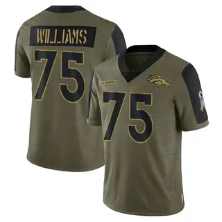 Denver Broncos Youth Kristian Williams Limited 2021 Salute To Service Jersey - Olive