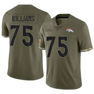 Denver Broncos Youth Kristian Williams Limited 2022 Salute To Service Jersey - Olive