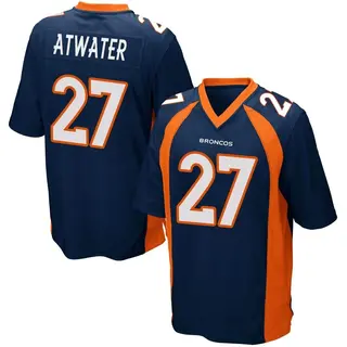 Denver Broncos Youth Steve Atwater Game Alternate Jersey - Navy Blue