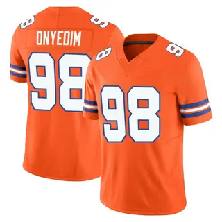 Denver Broncos Youth Tyler Onyedim Limited Alternate Vapor F.U.S.E. Mile High Collection 1977 Throwback Jersey - Orange