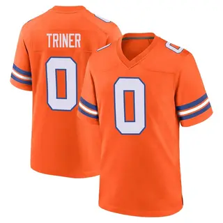 Denver Broncos Youth Zach Triner Game Alternate Mile High Collection 1977 Throwback Jersey - Orange