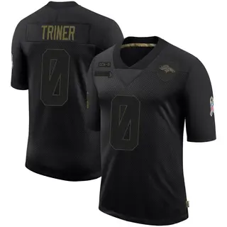 Denver Broncos Youth Zach Triner Limited 2020 Salute To Service Jersey - Black