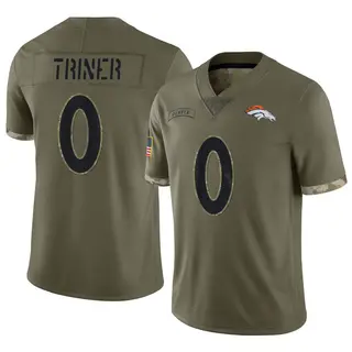 Denver Broncos Youth Zach Triner Limited 2022 Salute To Service Jersey - Olive