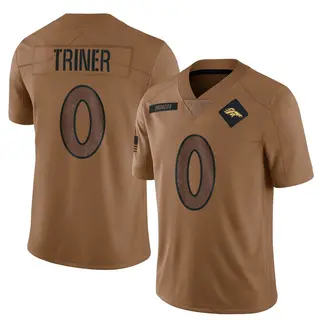 Denver Broncos Youth Zach Triner Limited 2023 Salute To Service Jersey - Brown